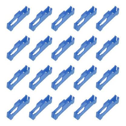 MECCANIXITY 40 Pcs Servo Extension Cable Clips Lock, Servo Cable Safety Connector Lead Wire Buckle Lock for RC Car Plane Boat DIY Y Adapter Cable, Blue - color: Blue