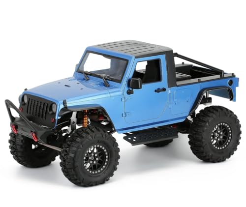 1/10 RC Pickup Body Shell Kit Unassembled - 313mm Wheelbase Wrangler Pickup Body,for RC Crawler Axial SCX10 SCX10 II 90046 DIY (Baby Blue) - color: Baby Blue