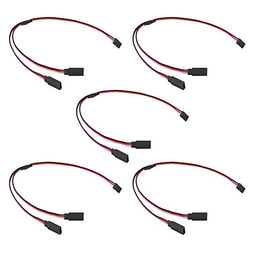 5pcs 12" / 300mm Servo Cable Y Harness Extension Cord 22awg 60 cores for RC Car Helicopter Servo Receiver Wire Lead(C143-5)