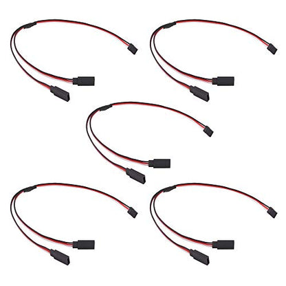 5pcs 12" / 300mm Servo Cable Y Harness Extension Cord 22awg 60 cores for RC Car Helicopter Servo Receiver Wire Lead(C143-5)