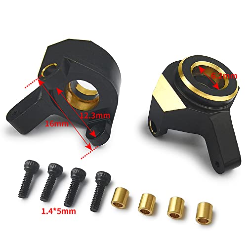 2pcs Axial Brass Steering Knuckles Weights for SCX24 AXI90081 AXI00001 AXI00002 AXI00005 AXI00006 Black - color: Steering Knuckle