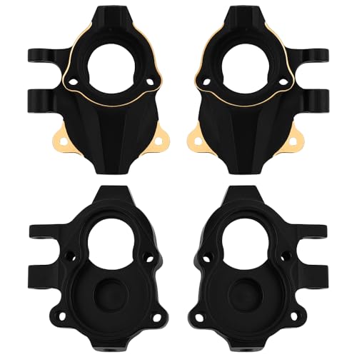Heavy Duty Brass Steering Knuckles + Front Axle Weights Cover for Redcat Ascent-18 1/18 RC Crawler Upgrades Parts, 50g/Set (Front)