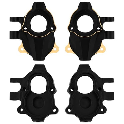 Heavy Duty Brass Steering Knuckles + Front Axle Weights Cover for Redcat Ascent-18 1/18 RC Crawler Upgrades Parts, 50g/Set (Front)