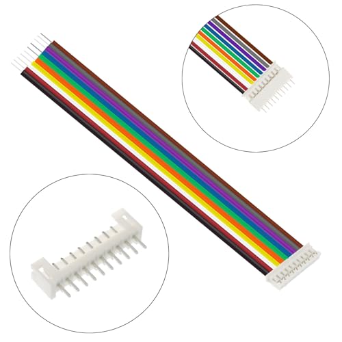 40Pcs jst ph 2.0 Connectors kit 10 pin Connector Include 20pcs Mini Connector Plug Female with 150mm Cable Wire & 20 pcs Male Micro - size: Jst-2.0-Ph-10Pin-20pcs