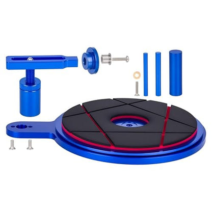 RC Tire Gluer Tool, Adjustable Aluminum RC Tire Gluing Stand for 1/10 & 1/8 Scale On-Road Off-Road Drift Cars, Fits 40mm & Smaller RC Tires (Blue) - color: Blue