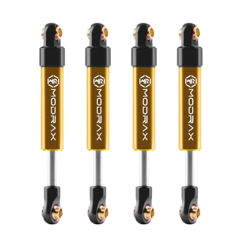 52mm Ultra-Thin Shock Adjustable Inner Spring for TRX4M, Black Gold | CNC Aluminum Dampers, Multi Mode Adjustment, Low Friction Damping Shaft - color: Black Gold