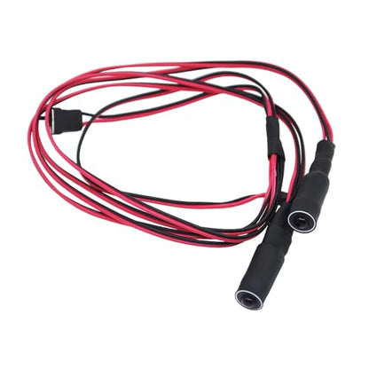 RC 2 LEDs Angel Eyes & Demon Eyes LED Light Headlights 10mm Outer Diameter Lamp for 1/10 RC Model Car Crawler Truck Racing Car Headlamps (Inner Red+Outer White) - color: Inner Red+Outer White
