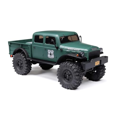 Axial RC Truck SCX24 40's 4 Door Dodge Power Wagon Green 1/24 4 Wheel Drive-RTR(Everything Needed to Run Included) AXI00007T2 - color: Green
