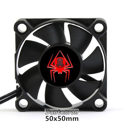RC Motor Cooling Fan 25mm 30mm 35mm 40mm 45mm 50mm High Speed Heatsink 28000RPM ESC Fans 6V-8.5V for 1/10 1/8 1/12 Truck Off Road Crawler Car 540 550 Brushless OR Brushed Motors (50mm) - size: 50mm