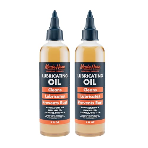 Made Here Co. Multi-use Lubricating Penetrant Oil - High-Performance, Rust Prevention, Non-Toxic Formula, 4oz - Ideal for Home, Automotive, and Industrial Use (Pack of 2) - size: Multipurpose Oil 4 Oz (Pack of 2)