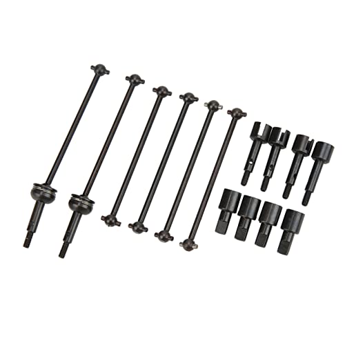 RC CVD Drive Shaft Set, Durable Dogbone Axle Replacement, RC Car Wheel Stub Axle Cup for Off-Road Racing Hobbyists and Model 144001 124018 124019 Enthusiasts
