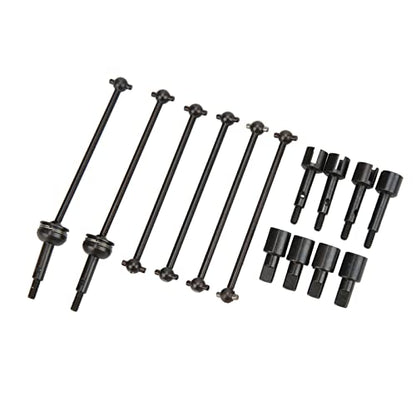RC CVD Drive Shaft Set, Durable Dogbone Axle Replacement, RC Car Wheel Stub Axle Cup for Off-Road Racing Hobbyists and Model 144001 124018 124019 Enthusiasts