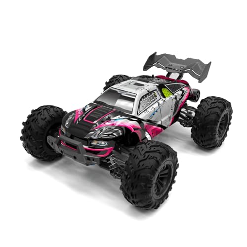 TOUCAN RC HOBBY 1/16 RC Off Road Car Q117 2.4G Remote Control Four Wheel Drive High Speed Vehicle 70km/h Brushless Motor ESC Lifting Wheel RTR for Adult - color: Red