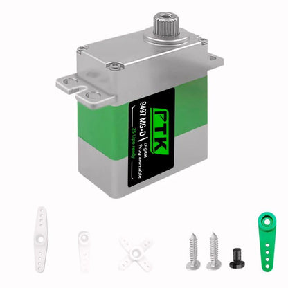 PTK 9497 MG-D Coreless Digital All Metal Servo High Torque 13 kg Micro Servo RC Upgrade Parts for SCX24 TRX4M TRX4MT 1/18 1/24 Crawler Cars Robots Helicopter Fixed Wing(1pcs) - style: PTK 9497-1pcs