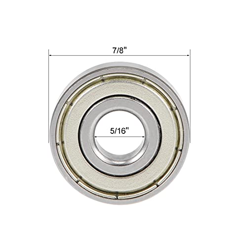 1603ZZ Deep Groove Ball Bearings Z2 5/16 x 7/8 x 9/32 Double Shielded Bearing Steel 10pcs - size: 5/16"x7/8"x9/32"