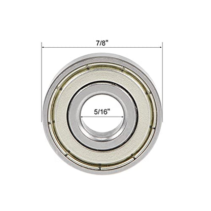 1603ZZ Deep Groove Ball Bearings Z2 5/16 x 7/8 x 9/32 Double Shielded Bearing Steel 10pcs - size: 5/16"x7/8"x9/32"