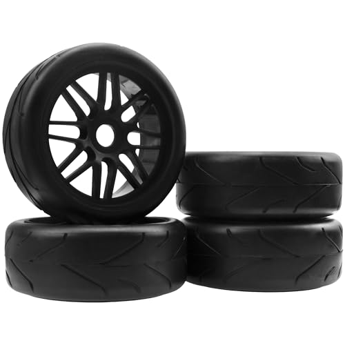 17mm Hex 1/8 RC Buggy Tires & Wheels with Foam Inserts Compatible with Arrma Typhon 6S 3S Talion 6S BLX Team Losi 8IGHT HPI 1/8 Off Road RC Buggy, Tire OD 105mm