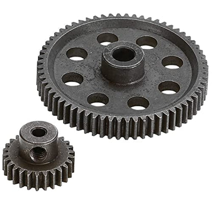 ShareGoo RC 11184 Spur Differential 64T Steel Metal Main Gear & 11176 Pinion 26T Motor Gear Combo Compatible with Redcat Volcano EPX HSP 1/10 Monster Truck Car