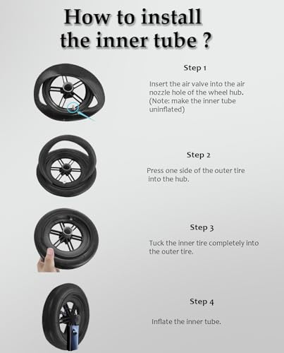 10 Inch 10x2.75-6.5 Off-road Tire Rubber Inner Tube Suitable for Speedway 5 Dualtron 3 Hover-1 Alpha JOYOR S Hiboy Titan PRO Electric Scooter Explosion-Proof Shockproof Super-Grip - color: inner tire*1