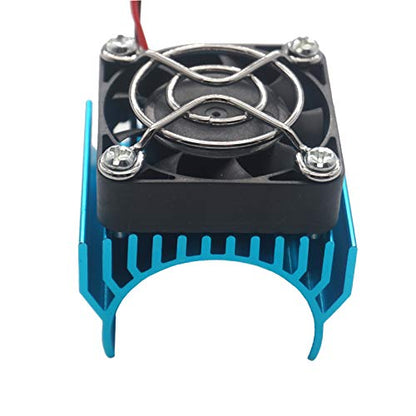 RC Motor Heat Sink Heatsink with 5V Cooling Fan,550 540 Size Electric Engine Heatsink Compatible with Traxxas Tamiya HSP HPI Wltoys Himoto RC 1/10 Car Truck