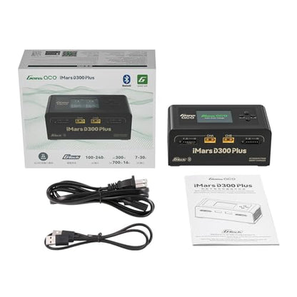Gens ace iMars D300 Plus Smart Charger | Bluetooth App Control | G-Tech | Dual-Channel | Black