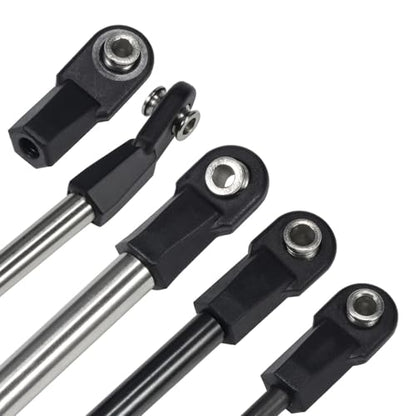20pcs Link Rod End M4 Ball Joint Head for 1/10 RC Crawler Car for Traxxas TRX‑4 TRX6 SCX10 D90 TF2 CC01 Gen7 Gen8 Upgrades (20pcs Straight) - style: 20pcs Straight