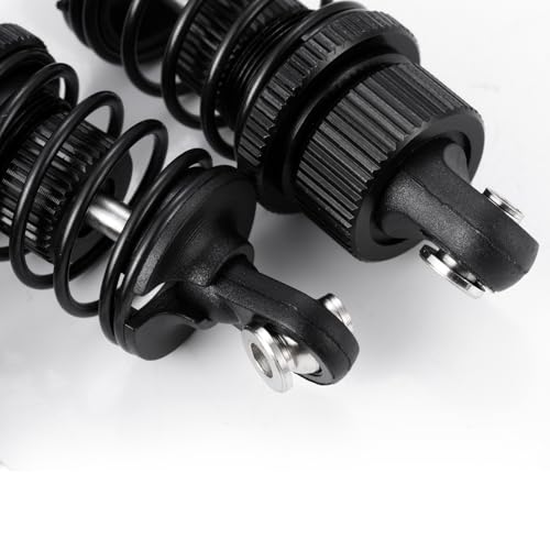RC Aluminum 50mm Front & Rear Oil Filled Shock Absorber Adjustable Damper Set Compatible with Tamiya M03 M04 M05 M06 1:10 On Road Car Upgrades Replace Parts (Black, 50mm)