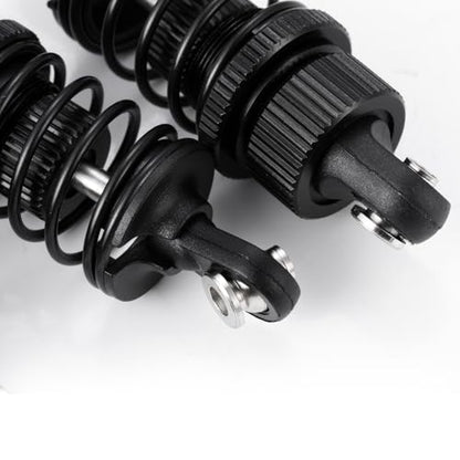 RC Aluminum 50mm Front & Rear Oil Filled Shock Absorber Adjustable Damper Set Compatible with Tamiya M03 M04 M05 M06 1:10 On Road Car Upgrades Replace Parts (Black, 50mm)