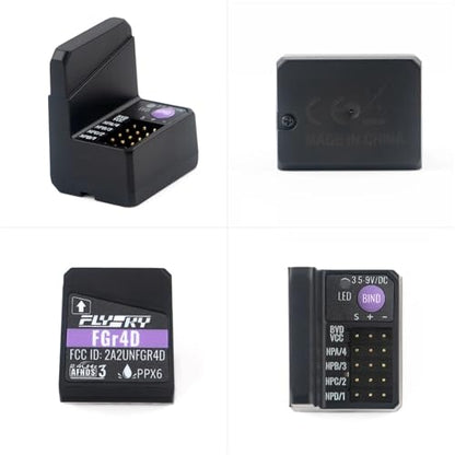 HTLNUZD Flysky FGr4D Receiver 4CH 2.4G Built-in Dual-Antenna PWM/PPM/i-BUS2/S. Bus/i-Bus Output for FS Noble NB4 PL18 EL18 RC Transmitter