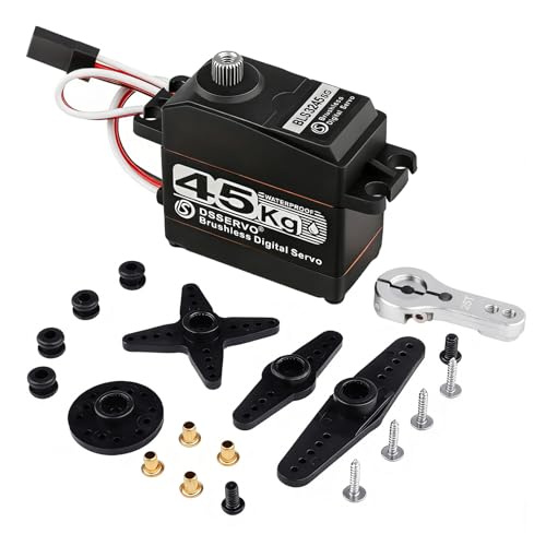 ZOSKAY 45kg Rc Servo Brushless Servo Metal Gear High Torque for TRX4 TRX6 SCX10 III 1/10 RC Crawler Upgrade Parts (45KG-270°)