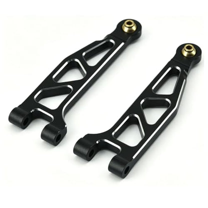 Aluminum Upgrade Parts Set for ARRMA 1/16 Mini Kraton 3S, Front/Rear Upper/Lower Arm, Gearbox Cover, Wing, Steering Link (Black Front/Rear Upper/Lower Arm Set) - color: Black Front/Rear Upper/Lower Arm Set