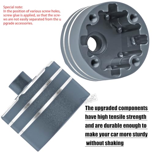 RC Upgrades Part for 1/8 Kraton/Outcast/Talion 6S BLX EXB,Notorious 6S BLX,1/7 Mojave 6S BLX EXB,BigRock/Fireteam 6S BLX,Aluminum Diff Case Differential Carrier,Replace #ARA310983 Titanium - color: Titanium(for 1/7 1/8)