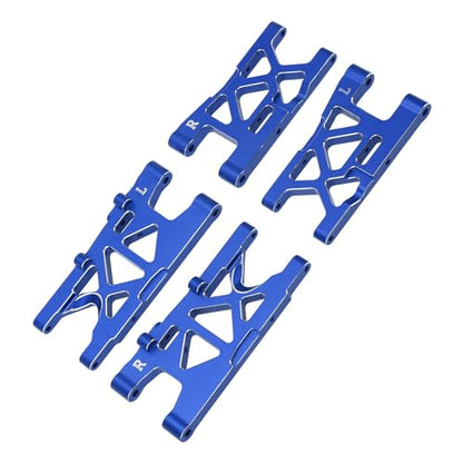 RC Front and Rear Suspension Arms Set Aluminum Alloy Upgrade Parts for Arrma 1/18 380 Brushed 4X4 Truck 380 Brushed 4X4 Small Scale Buggy, RC Car Upgrade Parts (Blue) - color: Blue