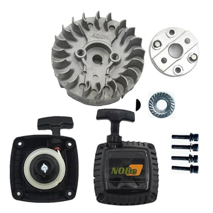 Easy Start Pull Starter and flywheel Parts Fit for 1/5 Remote Control Gasoline car Engine HPI Redcat HSP Losi RV 23cc 26cc 29cc 305cc 32cc 35cc