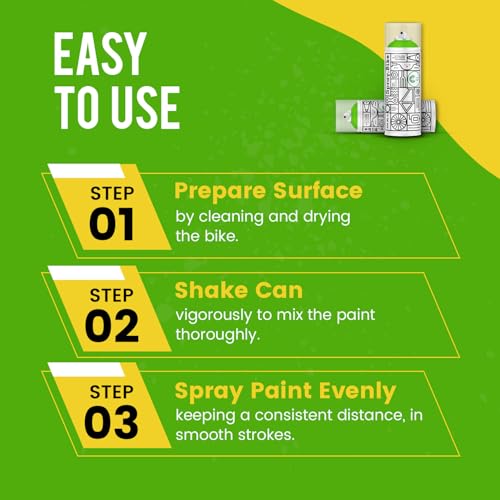 Spray.Bike Spray Paint - Bethnal Green (Grass Green) | Designed Mainly for Bicycles | Multi-Use Acrylic Spray Paint for Metal, Plastic | High Coverage Bike Paint, 400ml - color: Bethnal Green