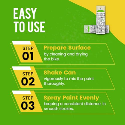 Spray.Bike Spray Paint - Bethnal Green (Grass Green) | Designed Mainly for Bicycles | Multi-Use Acrylic Spray Paint for Metal, Plastic | High Coverage Bike Paint, 400ml - color: Bethnal Green