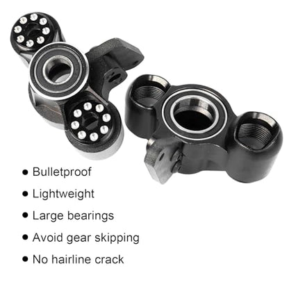 Aluminum Front Steering Knuckles Blocks for ARRMA 6S 1/8 Mojave | TYHPON Infraction FIRETEAM Felony BLX 6S 1/7 4WD, RC Caster Blocks C-Hubs w/Bearings,Hub Carriers Parts AR330187 - color: Black, size: Front Steering Knuckles(Thin)