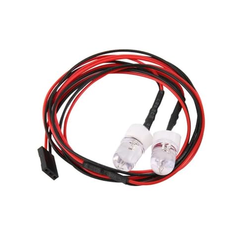 Rc Spotlight Strip for Traxxas for Tamiya 10mm 2pcs White Red Light Lamp Kit Headlamp Headlights Taillight Rc Car Truck Model Toy Accessories(Red) - color: Red