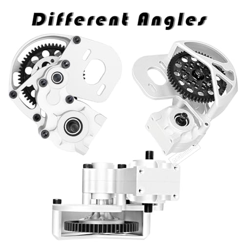 RC Aluminum Transmission Gearbox Upgrades Part for 1/10 Axia1 SCX10, SCX10 II 90046 90047 Wraith,AX10 RC Crawler car,Alloy Center Transmission Gearbox,Silver - color: Sliver(1pc)
