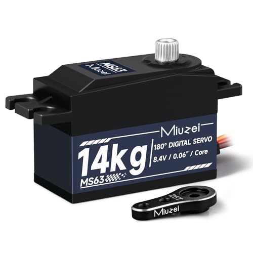 RC Digital Servo 14kg Low Profile Servo Metal Gear High Torque (1 | Steering Servo for 1/10 1/12 RC Drift Touring On-Road Cars, Fixed Wing Airplane, Helicopter, Mini Robot Projects