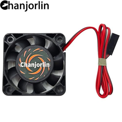 2Pack RC Car Motor Cooling Fan 25mm 30mm 40mm 50mm High Speed Heatsink 28000RPM ESC Fans for 1/8 1/7 1/10 1/12 Scale Truck Off Road Crawler Car Boat 540 550 Brushless Brushed Motors (40mm) - size: 40mm