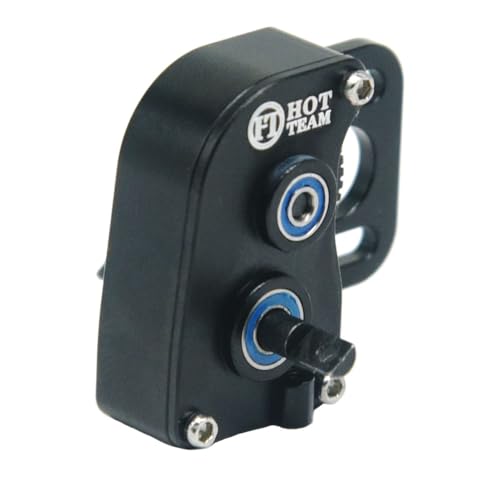 Hobby Aluminum DIY Gear Box Gearbox Transmission for SCX24 RC Parts Upgrade Parts (Black) - color: Black