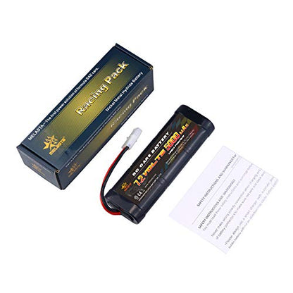melasta 7.2V 5000mAh 6-Cell NiMH RC Battery for Cars/Trucks | High-capacity 10C discharge rate pack. Tamiya connector. Compatible with RC trucks, tanks, boats, and racing cars.