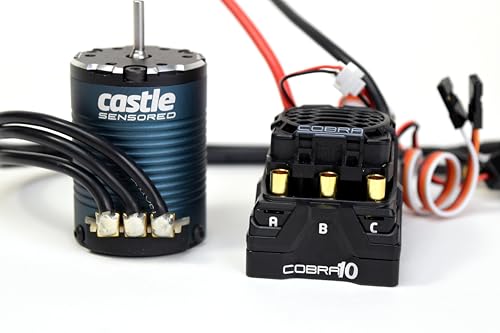 Castle Creations 010-0174-07 Cobra 10 6S MAX, 25.2V MAX, 8A Peak BEC W/1406-2850KV SENSORED Motor