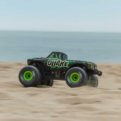 ARRMA 1/16 Quake GROM 4X4 RTR Brushed Monster Truck, Green | RC Truck, Battery & Charger Included, ARA2137T2 - color: Green