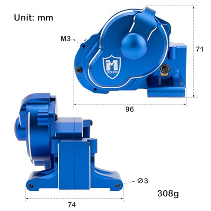 MEUS RACING Transmission Gearbox for 272 272R Traxxas VXL 2WD Slash Bandit Rustler Stampede Drag Slash C10 Mustang 5.0 F-150 Raptor (Blue) - color: Blue