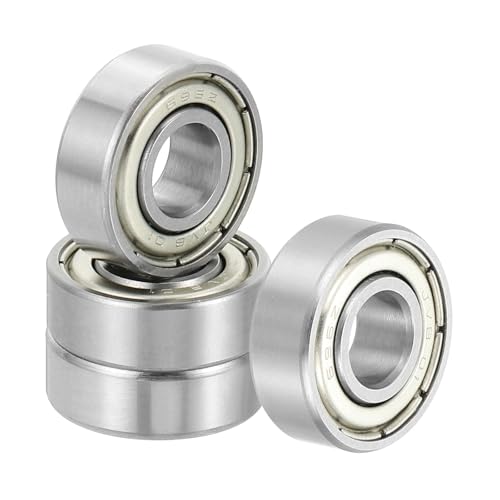 uxcell 4 Pack 696ZZ Deep Groove Ball Bearings, 6x15x5mm Chrome Steel Double Shield Bearing for Electric Motor, Home Appliances, Garden Machinery, (ABEC5) - size: 696ZZ