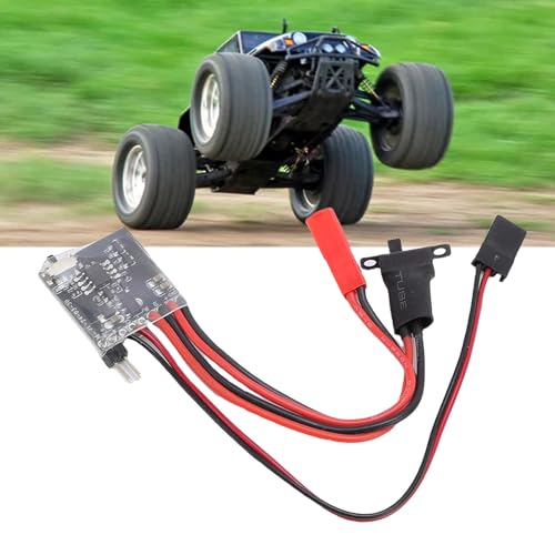 Drfeify RC 30A Brushed Motor ESC, Electronic Speed Controller with Brake for 1/16 1/18 1/24 RC Car Boat