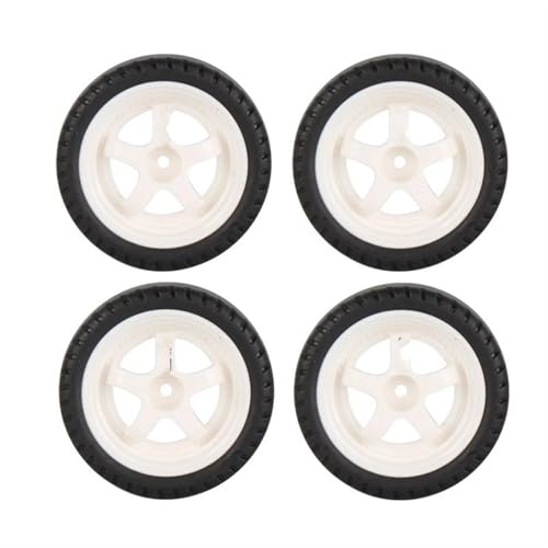RC Car Accessories for Ldrc AE86 A86 A86P LD1801 1/18 Rc Upgrade Accessories Parts 4pcs 33mm Drift Tire Wheel Hard Tyre Modified(White) - color: White