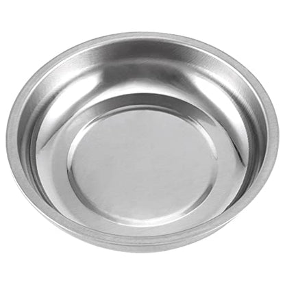 FUNSUEI 10 Packs 3 Inches Magnetic Tray, Stainless Steel Magnetic Bowl, Round Magnetic Parts Tray for Pins, Screws, Bolts, Nuts, Small Parts - color: Silver, size: 10PCS 3In